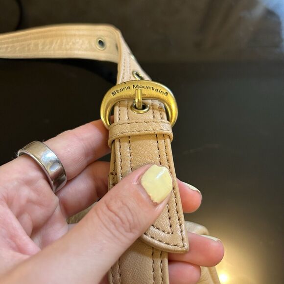 Stone & CO Leather Shoulder Handbag Purse Tan Adjustable‎ Strap - Picture 7 of 11